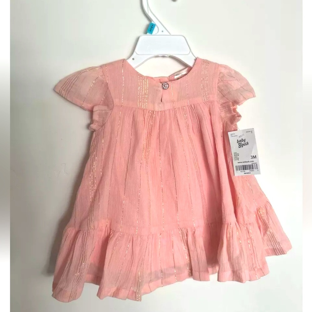NWT Baby B’gosh 3M Pink Girl Dress With Bloomers